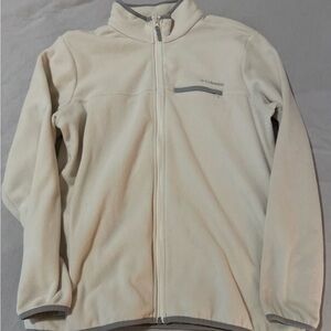 Columbia Womens Size XL Cream Fleece Jacket